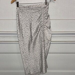 Elegant White Polka Dot Skirt